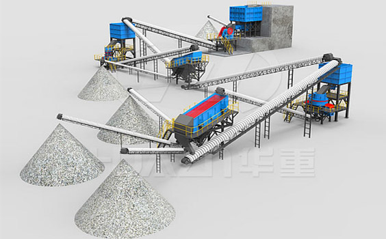 大華重工破碎機(jī)-高鐵用砂石骨料生產(chǎn)線工藝示意圖