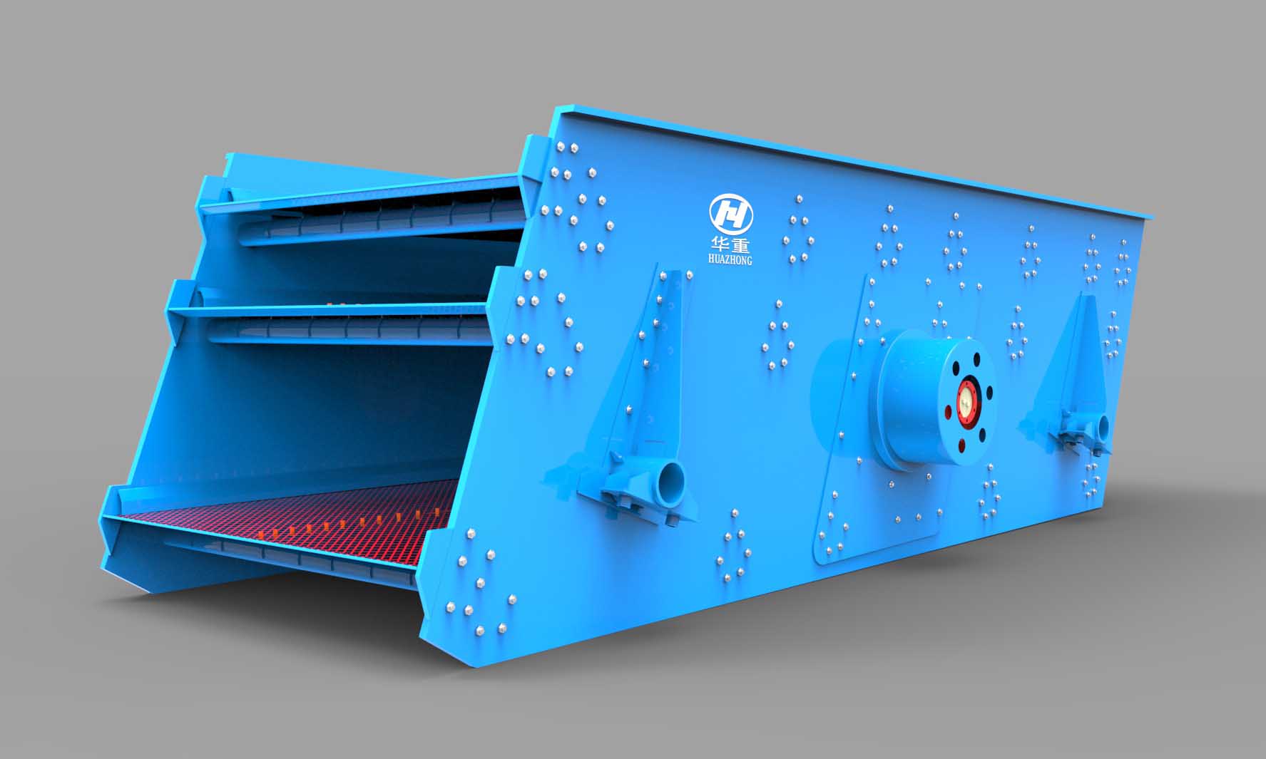 偏心塊式圓振動篩產(chǎn)品特點(diǎn)|偏心塊式圓振動篩參數(shù)01-大華重工