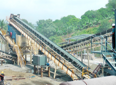 印度尼西亞：某公司300t/h建筑用骨料生產(chǎn)線