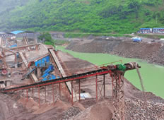 針對水利水電建設(shè)使用的成套破碎篩分設(shè)備