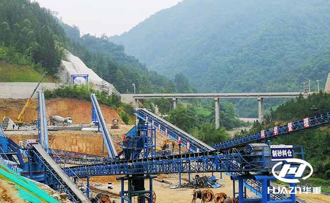 由大華提供的300-350t/h花崗巖生產線在福州水電站啟動